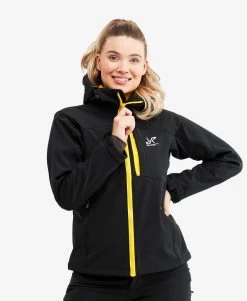 Hiball Jacket Women Black/Yellow