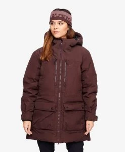 Outdoor Parka Women Dark Vintage Rose