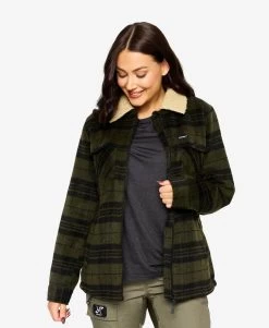 Lumber Jacket Women Black/Dark Olive
