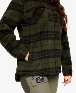 Lumber Jacket Women Black/Dark Olive -Women's clothing 10496 4183 image 4