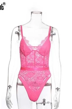 Gagaopt 2019 Summer Lace Bodysuit Women Hollow Out Bodycon Sexy Bodysuit Jumpsuit Overalls Streetwear -Women's clothing 13379002728527 4
