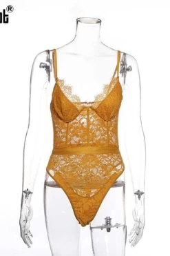 Gagaopt 2019 Summer Lace Bodysuit Women Hollow Out Bodycon Sexy Bodysuit Jumpsuit Overalls Streetwear -Women's clothing 13379002957903 5