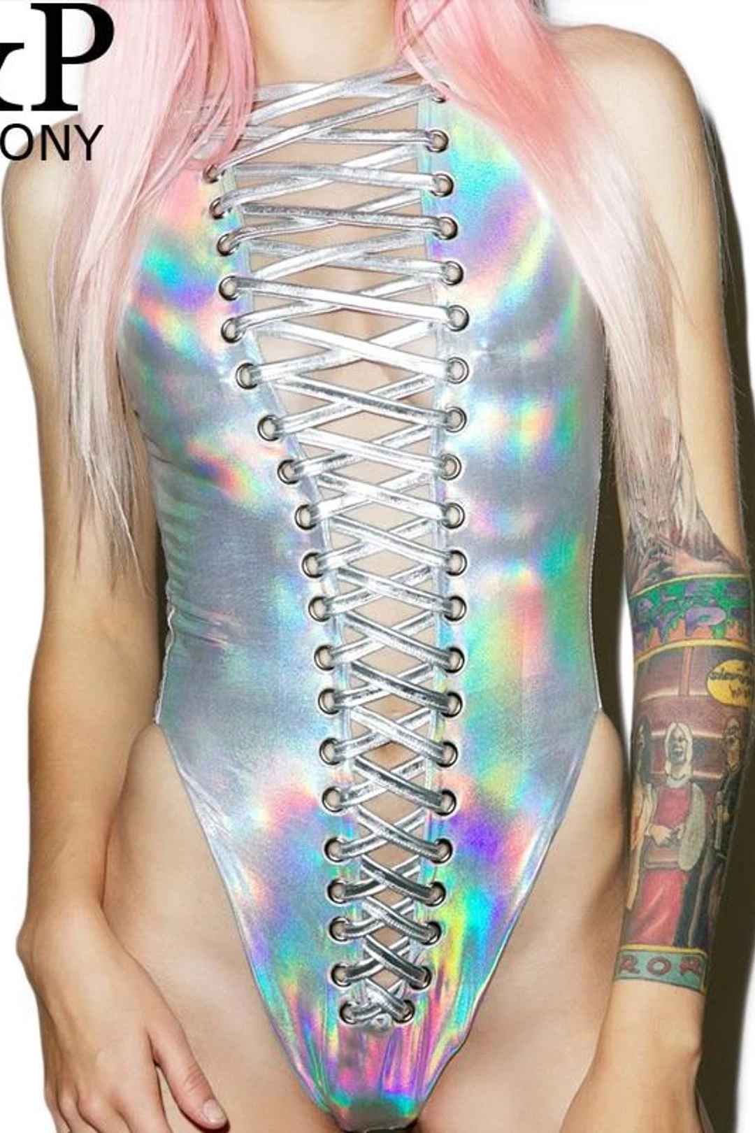 Summer Musical Festival Rave Wear Clothes Outfits Gear Sexy Silver Holographic Lace Up Bodysuit Hologram Women Jumpsuit 3 Summer Musical Festival Rave Wear Clothes Outfits Gear Sexy Silver Holographic Lace Up Bodysuit Hologram Women Jumpsuit