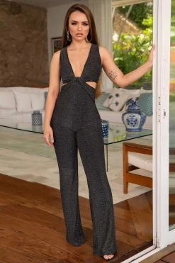 Women Short Sleeve Jumpsuit - 38661