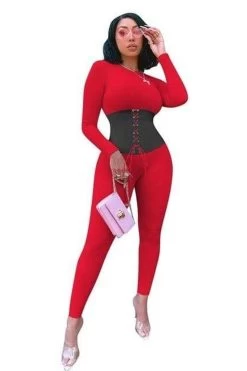 Sportwear Jumpsuit Women Bandage Outfit -Women's clothing 15240253505610 5