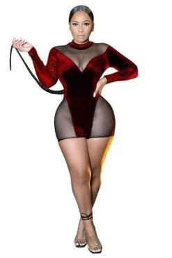 Women Sexy Sheer Mesh Patchwork Jumpsuit 13 Women Sexy Sheer Mesh Patchwork Jumpsuit -Women's clothing 15513559728202 5