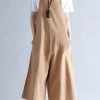 FantasyLinen Linen Casual Loose Overalls, Cotton Plus Size Jumpsuits For Women P10010 -Women's clothing 1665502117927 1