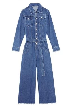 Women Long Sleeve Loose Long Pants Denim Jumpsuit -Women's clothing 17168562520221 6