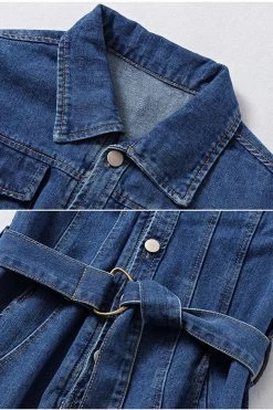 Women Long Sleeve Loose Long Pants Denim Jumpsuit -Women's clothing 17168562585757 7