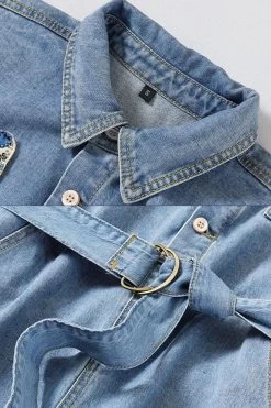 Women Long Pants Loose Denim Jumpsuit -Women's clothing 17168583491741 6