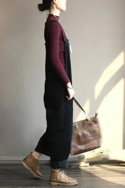 Wide Leg Corduroy Overalls For Women/Casual Jumpsuit/Winter And Spring Jumpsuit, Blue And Beige Color Overalls Fit Summer -Women's clothing 17641511059590 9