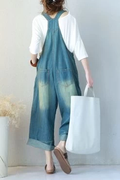 Blue Jeans Trousers Casual Loose Overalls Spring Jumpsuit For Women -Women's clothing 2128029679678 3