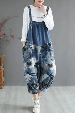 Women Color Spliced Plaid Jumpsuits Dungarees