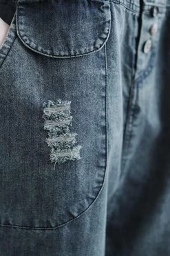 Cotton Women Breasted Casual Hole Jumpsuits Dungarees 13 Cotton Women Breasted Casual Hole Jumpsuits Dungarees -Women's clothing 28237461422142 5