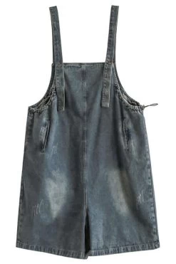 Women Denim Casual Summer Drawstring Jumpsuits Dungarees -Women's clothing 28282939179070 8