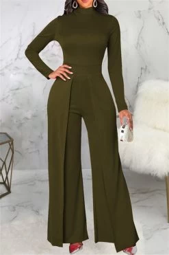 Mock Neck Splicing Fashion Women Jumpsuit 25 Mock Neck Splicing Fashion Women Jumpsuit -Women's clothing 28368806281274 6