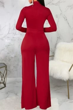 Mock Neck Splicing Fashion Women Jumpsuit 32 Mock Neck Splicing Fashion Women Jumpsuit -Women's clothing 28368806510650 13