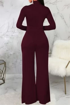 Mock Neck Splicing Fashion Women Jumpsuit 35 Mock Neck Splicing Fashion Women Jumpsuit -Women's clothing 28368806608954 16