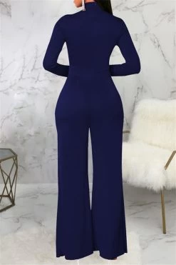 Mock Neck Splicing Fashion Women Jumpsuit 36 Mock Neck Splicing Fashion Women Jumpsuit -Women's clothing 28368806641722 17