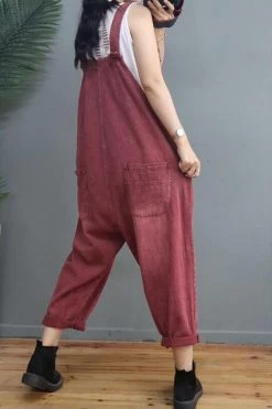 Women Patchwork Denim Cotton Casual Jumpsuits Dungarees -Women's clothing 28372047527998 5