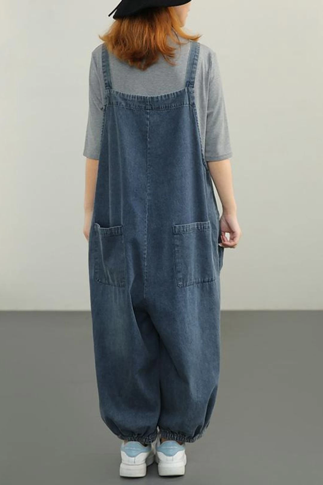 Denim Cotton Women Button Pocket Casual Lantern Jumpsuits 7 Denim Cotton Women Button Pocket Casual Lantern Jumpsuits - Image 5