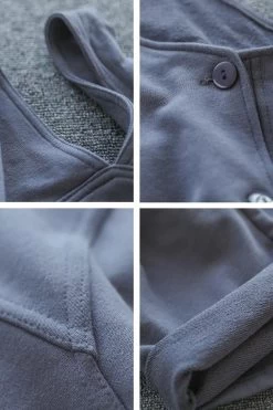 Women Solid Color Button Pocket Casual Jumpsuits Dungarees -Women's clothing 28590628405310 7