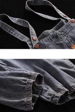 Women Pocket Floral Denim Cotton Embroidered Casual Jumpsuits -Women's clothing 28590674149438 8