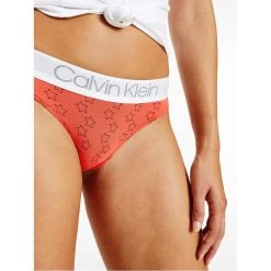 Calvin Klein Printed Cotton Thong -Women's clothing 42344206 xxl a2