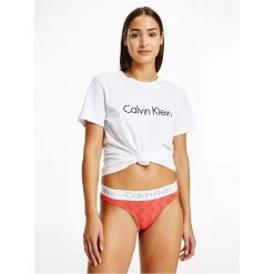 Calvin Klein Printed Cotton Thong -Women's clothing 42344206 xxl a4