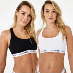 USA Pro Branded Racer Back Bra 2 Pack