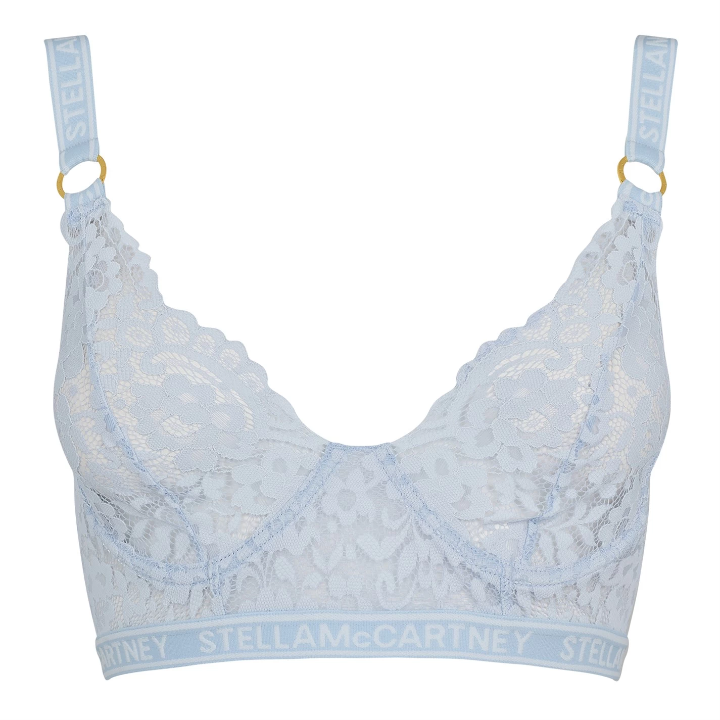 STELLA MCCARTNEY Lace Flounce Underwire Triangle Bra 3 STELLA MCCARTNEY Lace Flounce Underwire Triangle Bra