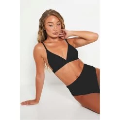 I Saw It First Ribbed Triangle Bralet