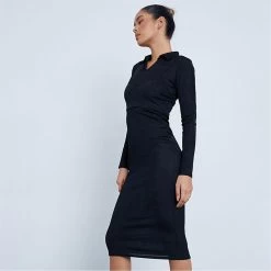 I Saw It First Slinky Rib Collar Bralet Overlay Midi Dress -Women's clothing 42491203 xxl a2