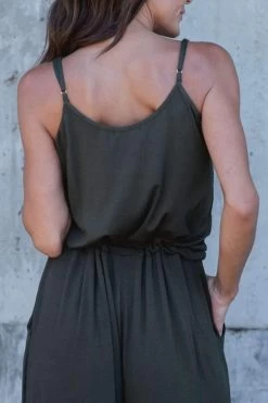 Iyasson Women Spaghetti Strap Stretchy Wide Leg Jumpsuit 24 Iyasson Women Spaghetti Strap Stretchy Wide Leg Jumpsuit -Women's clothing 4577375420458 4