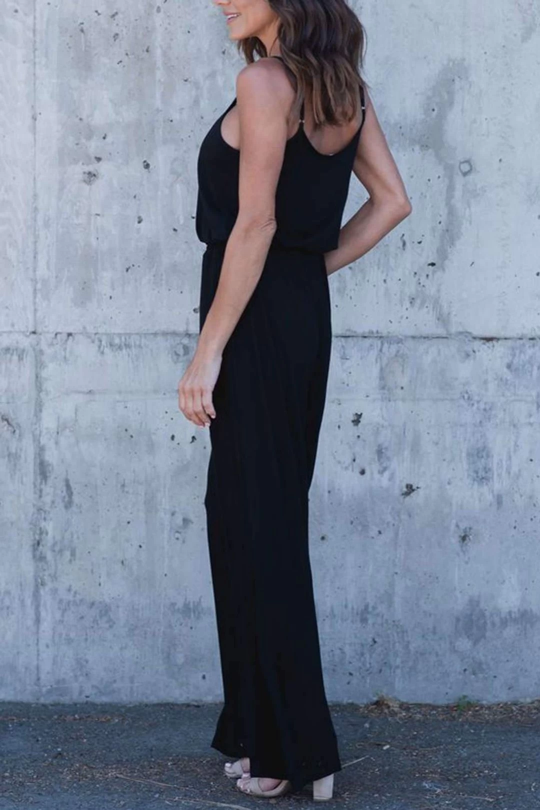 Iyasson Women Spaghetti Strap Stretchy Wide Leg Jumpsuit 10 Iyasson Women Spaghetti Strap Stretchy Wide Leg Jumpsuit - Image 9