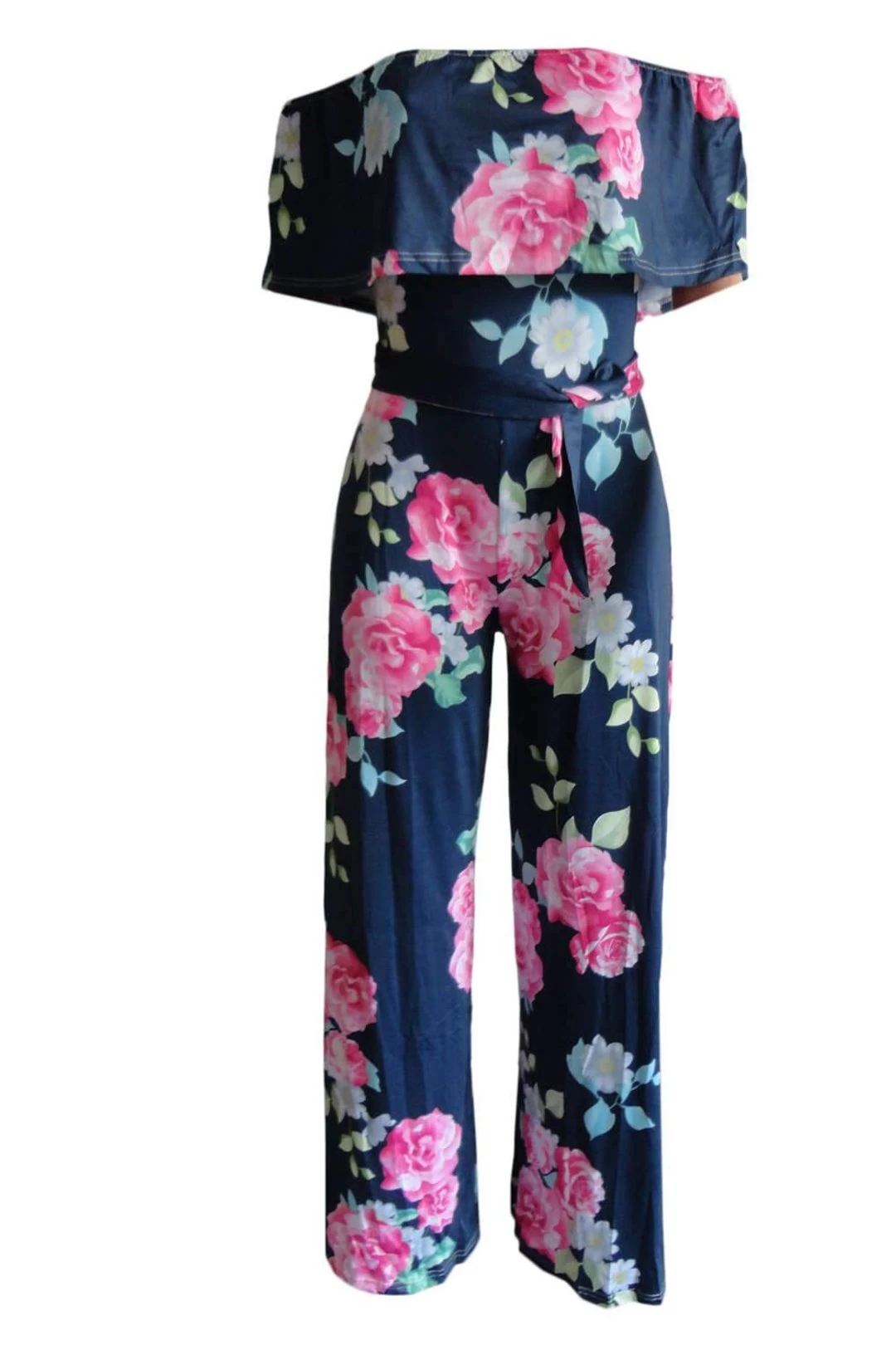 Iyasson Women Off-the-Shoulder High Waist Wide-Leg Floral Jumpsuit 13 Iyasson Women Off-the-Shoulder High Waist Wide-Leg Floral Jumpsuit - Image 11