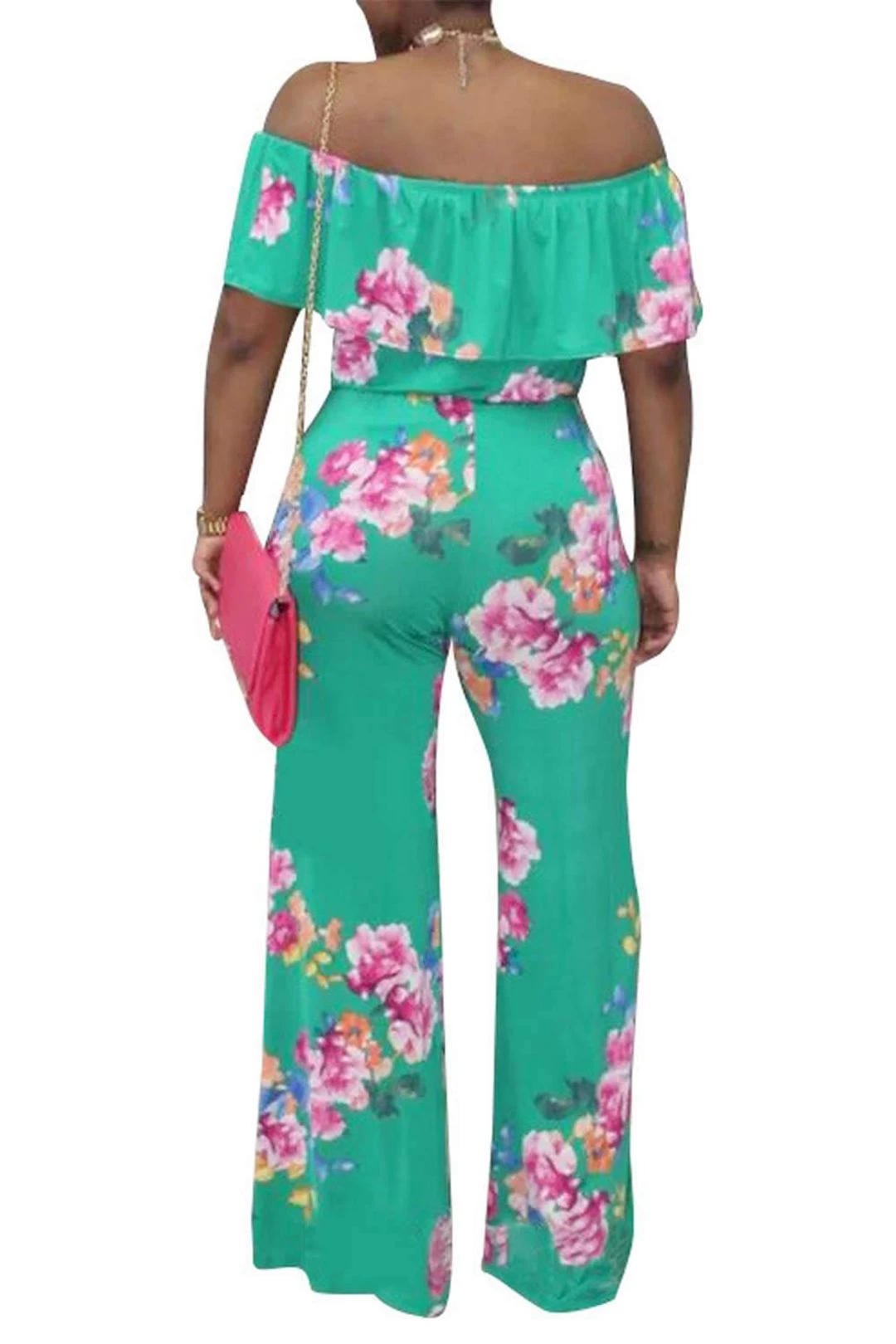 Iyasson Women Off-the-Shoulder High Waist Wide-Leg Floral Jumpsuit 16 Iyasson Women Off-the-Shoulder High Waist Wide-Leg Floral Jumpsuit - Image 14