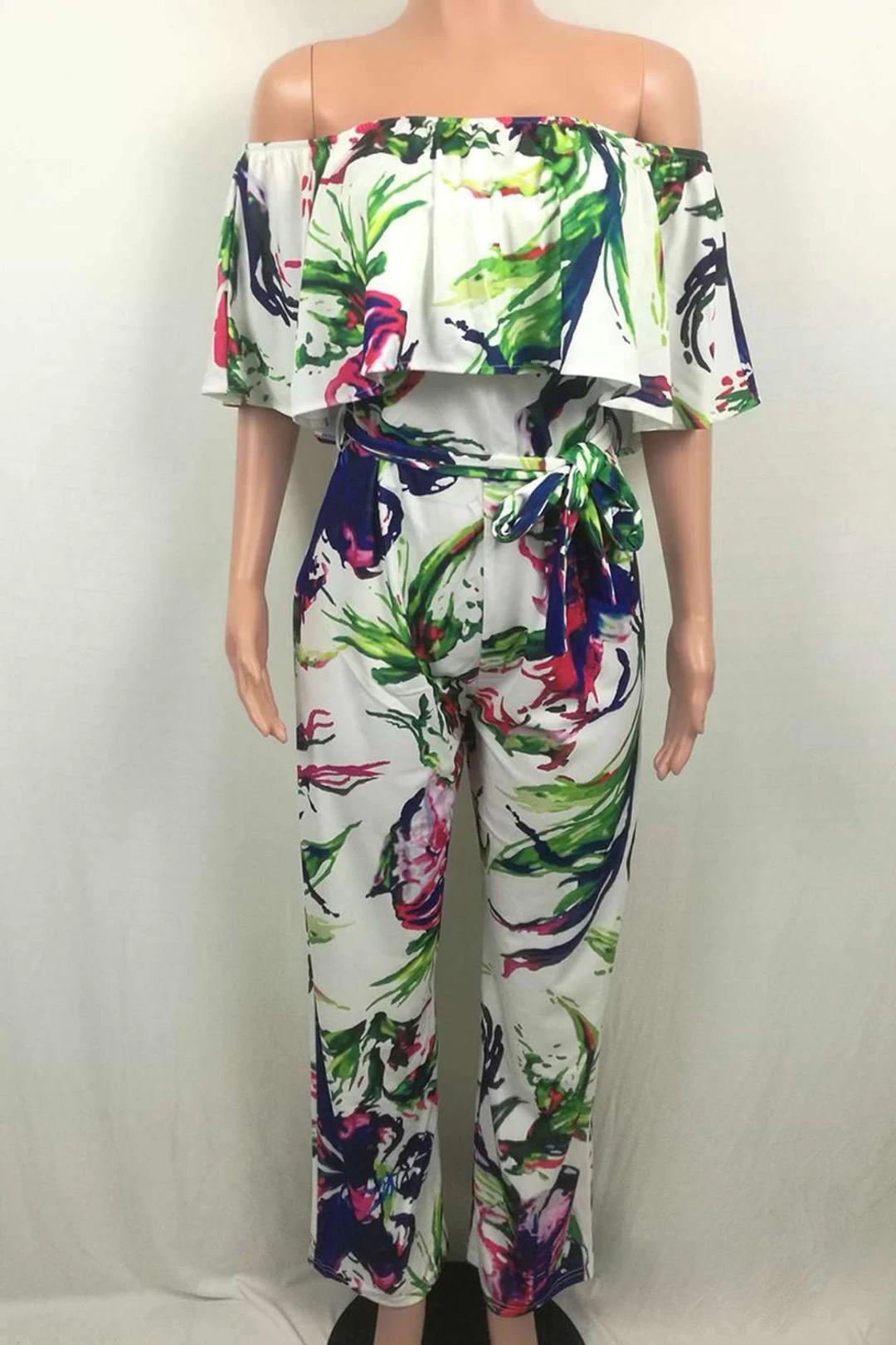 Iyasson Women Off-the-Shoulder High Waist Wide-Leg Floral Jumpsuit 20 Iyasson Women Off-the-Shoulder High Waist Wide-Leg Floral Jumpsuit - Image 18