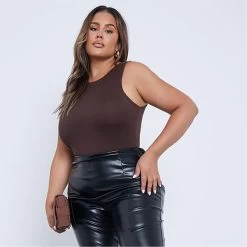 I Saw It First Super Soft Racer Neck Bodysuit -Women's clothing 63495705 xxl a2