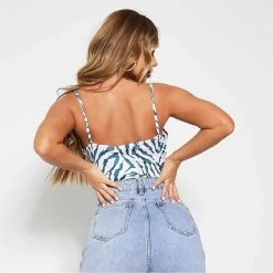 I Saw It First Zebra Print Slinky Cowl Neck Bodysuit -Women's clothing 63576415 xxl a3