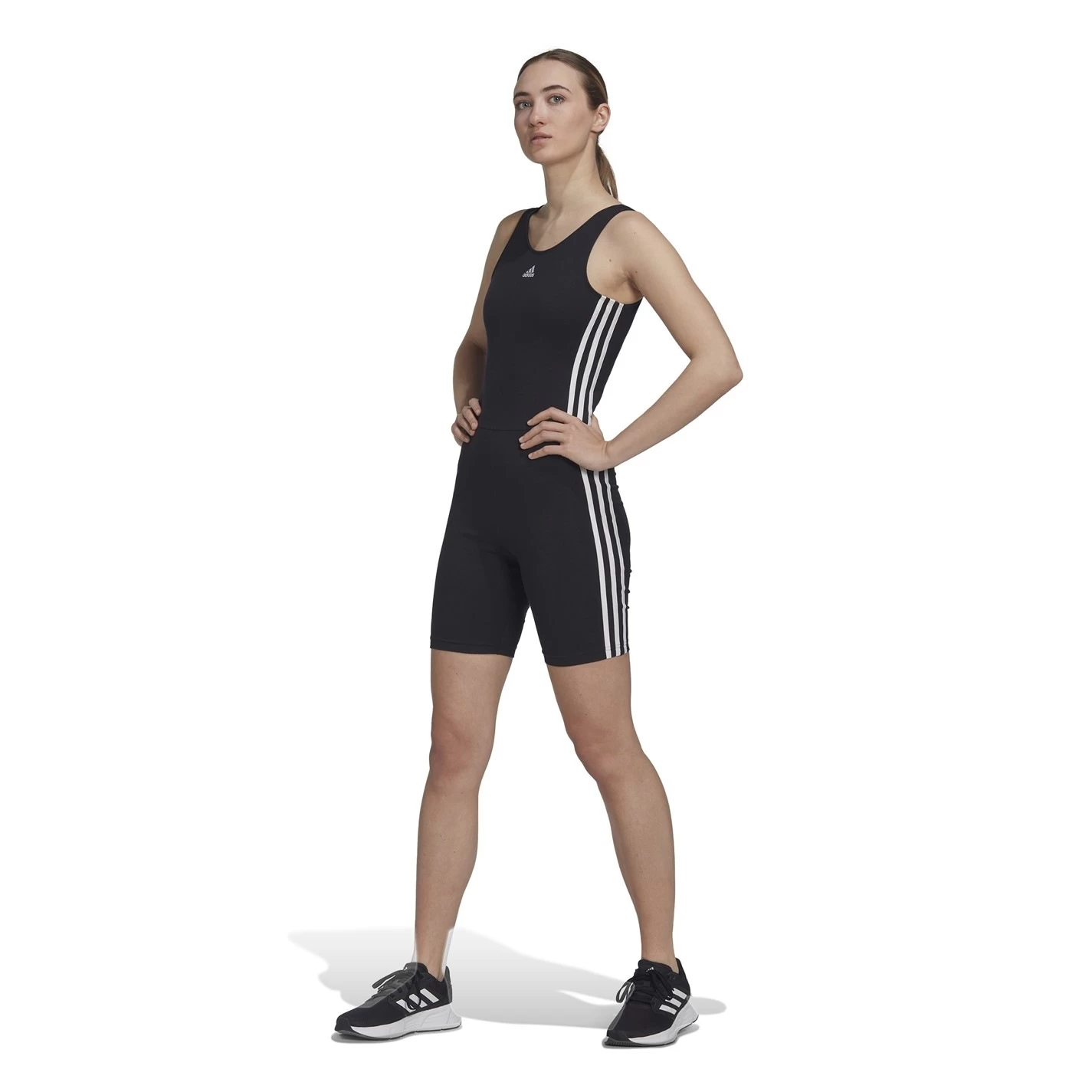 Adidas 3 Stripe Essential Unitard Womens 4 Adidas 3 Stripe Essential Unitard Womens - Image 2