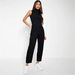 I Saw It First Petite Structured Rib Sleeveless High Neck Bodysuit -Women's clothing 66702303 xxl a3